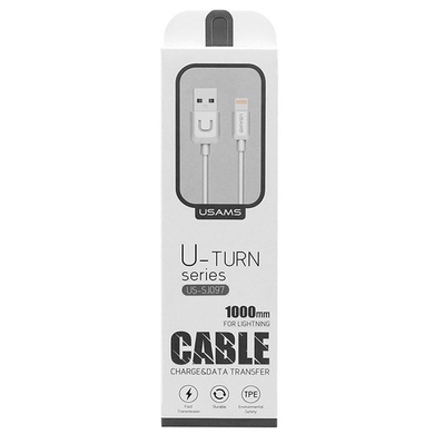 Дата кабель USAMS US-SJ097 USB to Lightning (1m), white