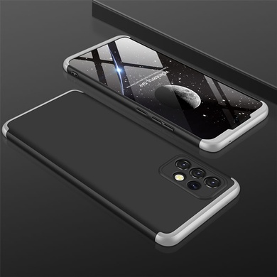 Пластиковая накладка GKK LikGus 360 градусов (opp) для Samsung Galaxy A53 5G Черный / Серебряный