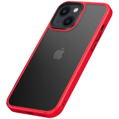 TPU+PC чехол Metal Buttons для Apple iPhone 13 (6.1") Красный