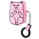 Силіконовий футляр Cat Fakk з кільцем для навушників AirPods 1/2, Кот / Розовый