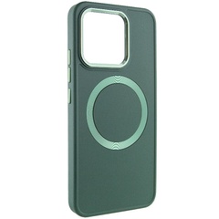 TPU чехол Bonbon Metal Style with MagSafe для Xiaomi Redmi Note 13 4G Зеленый / Pine green