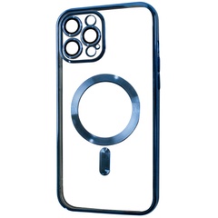 TPU чехол Fibra Chrome with MagSafe для Apple iPhone 13 Pro Max (6.7") Blue