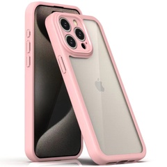 TPU чехол Transparent + Colour 1,5mm для Apple iPhone 12 Pro Max (6.7") Pink