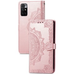 Кожаный чехол (книжка) Art Case с визитницей для Xiaomi Redmi 10 / Note 11 4G Розовый