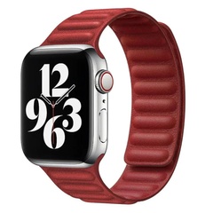 Кожаный ремешок Leather Link для Apple watch 38mm/40mm Красный / Red