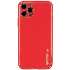 Кожаный чехол Xshield для Apple iPhone 13 Pro (6.1") Красный / Red