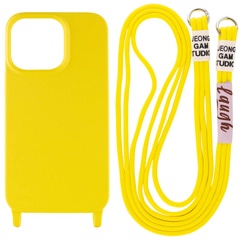 Чохол Cord case з довгим кольоровим ремінцем для Apple iPhone 11 Pro (5.8"), Желтый