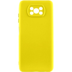 Чехол Silicone Cover Lakshmi Full Camera (A) для Xiaomi Poco X3 NFC / Poco X3 Pro Желтый / Flash