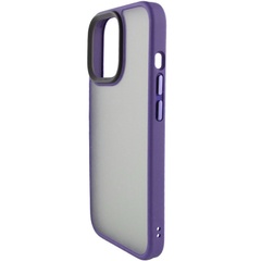 TPU+PC чохол Metal Buttons для Apple iPhone 14 Pro (6.1"), Темно-фиолетовый