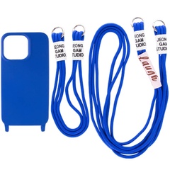 Чехол TPU two straps California для Apple iPhone 12 Pro / 12 (6.1") Синий / Iris