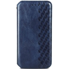 Кожаный чехол книжка GETMAN Cubic (PU) для Samsung Galaxy A52 4G / A52 5G Синий