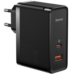 МЗП Baseus GaN5 Pro Type-C+USB 100W EU (CCGP09020), Чорний