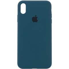 Чохол Silicone Case Full Protective (AA) для Apple iPhone X (5.8 ") / XS (5.8"), Синій / Cosmos Blue