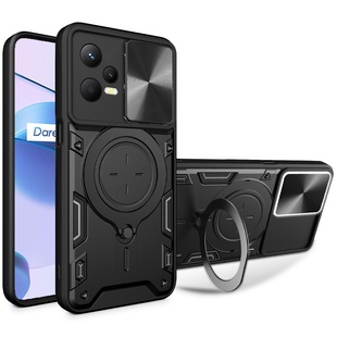 Ударопрочный чехол Bracket case with Magnetic для Xiaomi Redmi Note 12 Pro+ 5G Black