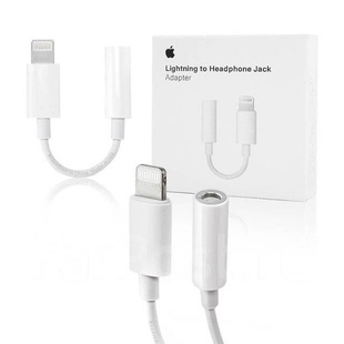 Адаптер для Apple Lightning to 3.5mm Headphone Jack (ААА) (box, no logo) Белый