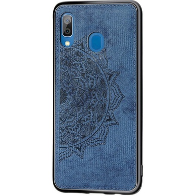 TPU+Textile чехол Mandala с 3D тиснением для Samsung Galaxy A20 / A30 Синий