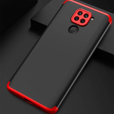 Пластикова накладка GKK LikGus 360 градусів (opp) для Xiaomi Redmi Note 9 / Redmi 10X, Черный / Красный