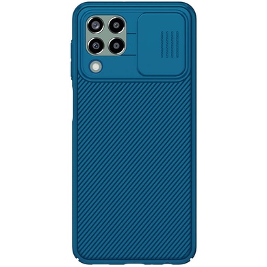 Карбоновая накладка Nillkin Camshield (шторка на камеру) для Samsung Galaxy M33 5G Синий / Blue