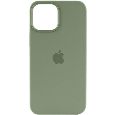 Чохол Silicone case (AAA) full with Magsafe and Animation для Apple iPhone 15 Plus (6.7"), Зеленый / Cypress