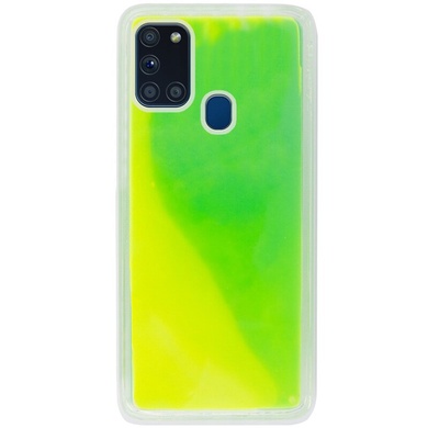 Неоновый чехол Neon Sand glow in the dark для Samsung Galaxy A21s, Зеленый
