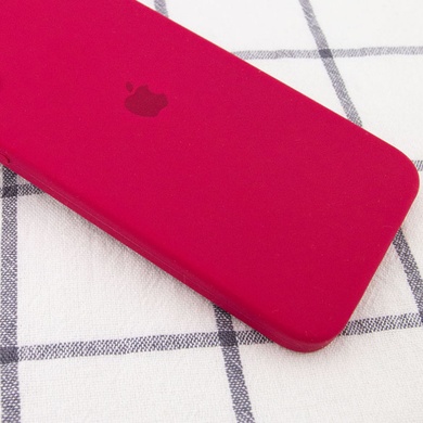 Чехол Silicone Case Square Full Camera Protective (AA) для Apple iPhone 11 (6.1") Красный / Rose Red