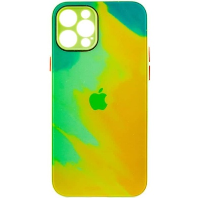 Чехол TPU+Glass Impasto abstract для Apple iPhone 12 Pro (6.1") Yellow green