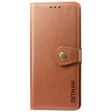 Кожаный чехол книжка GETMAN Gallant (PU) для Xiaomi Redmi Note 12 4G Коричневый