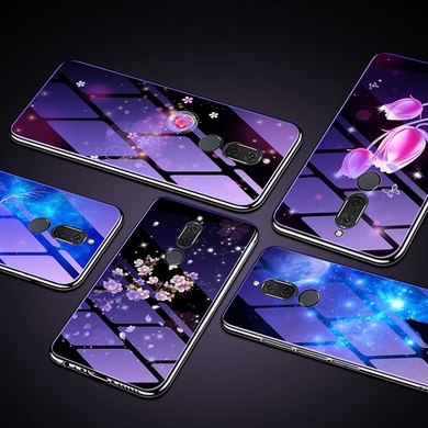 TPU+Glass чехол Fantasy с глянцевыми торцами для Xiaomi Redmi 8 Лунная ночь