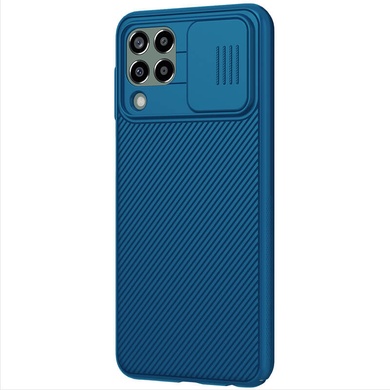 Карбонова накладка Nillkin Camshield (шторка на камеру) для Samsung Galaxy M33 5G, Синій / Blue