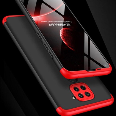 Пластикова накладка GKK LikGus 360 градусів (opp) для Xiaomi Redmi Note 9 / Redmi 10X, Черный / Красный