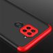 Пластиковая накладка GKK LikGus 360 градусов (opp) для Xiaomi Redmi Note 9 / Redmi 10X Черный / Красный