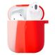 Силіконовий футляр Colorfull для навушників AirPods 1/2, Розовый / Красный