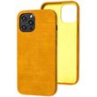 Кожаный чехол Croco Leather для Apple iPhone 12 Pro Max (6.7") Yellow
