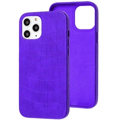 Кожаный чехол Croco Leather для Apple iPhone 11 Pro (5.8") Purple