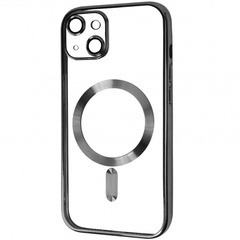 TPU чехол Fibra Chrome with MagSafe для Apple iPhone 13 (6.1") Black
