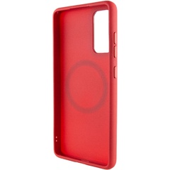 TPU чехол Bonbon Metal Style with MagSafe для Samsung Galaxy S22 Красный / Red