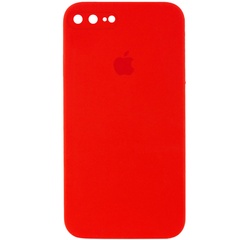 Чехол Silicone Case Square Full Camera Protective (AA) для Apple iPhone 7 plus / 8 plus (5.5") Красный / Red