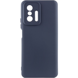 Чехол Silicone Cover Lakshmi Full Camera (A) для Xiaomi 11T / 11T Pro Синий / Midnight Blue