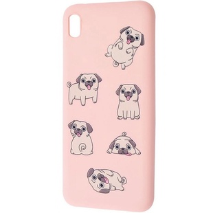 TPU чехол WAVE Fancy для Samsung Galaxy M01 Core / A01 Core, Pug / Pink sand