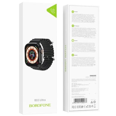 Смарт-годинник Borofone BD3 Ultra smart sports watch (call version), Чорний