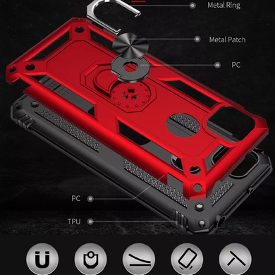 Ударопрочный чехол Serge Ring for Magnet для Xiaomi Redmi 10C Красный