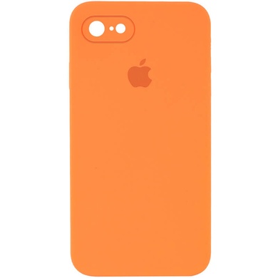 Чохол Silicone Case Square Full Camera Protective (AA) для Apple iPhone 7/8 / SE (2020) (4.7 "), Оранжевый / Papaya