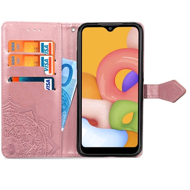Шкіряний чохол (книжка) Art Case з візитницею для Realme 5 Pro, Розовый