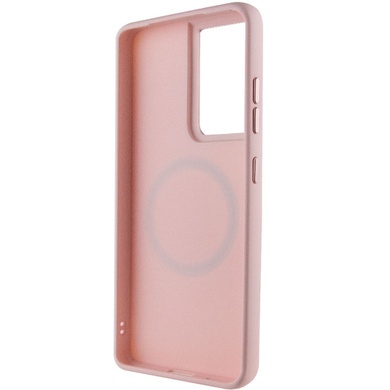 TPU чехол Bonbon Metal Style with MagSafe для Samsung Galaxy S22 Ultra Розовый / Light Pink