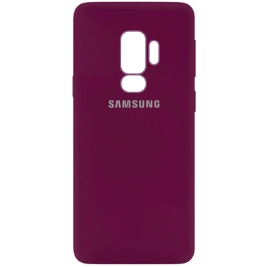 Чохол Silicone Cover My Color Full Camera (A) для Samsung Galaxy S9+, Бордовый / Marsala