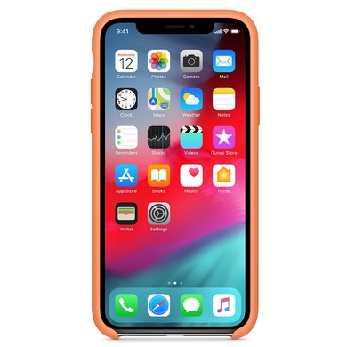 Чехол Silicone Case (AA) для Apple iPhone XR (6.1") Оранжевый / Papaya