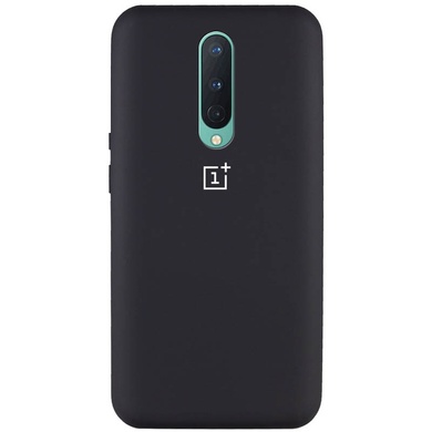 Чехол Silicone Cover Full Protective (AA) для OnePlus 8 Черный / Black