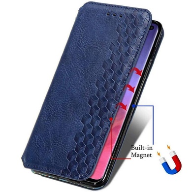 Шкіряний чохол книжка GETMAN Cubic (PU) для Xiaomi Mi Note 10 Lite, Синий