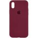 Чехол Silicone Case Full Protective (AA) для Apple iPhone XR (6.1") Бордовый / Plum