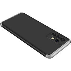 Пластиковая накладка GKK LikGus 360 градусов (opp) для Samsung Galaxy A23 4G Черный / Серебряный